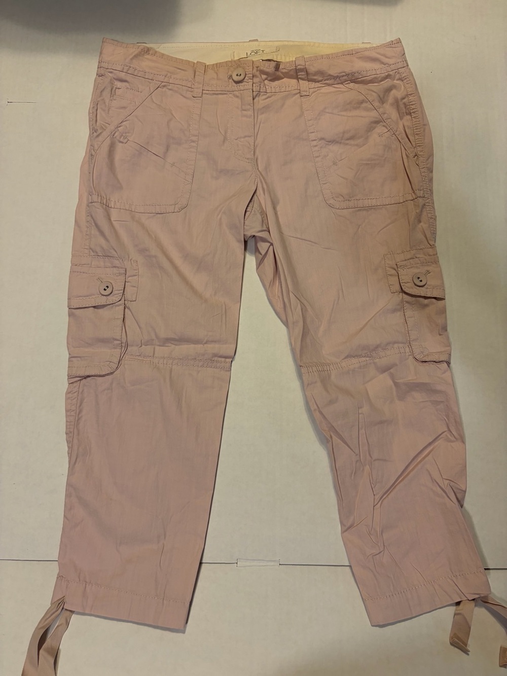 LOFT Women's Light Pink Cargo Capris